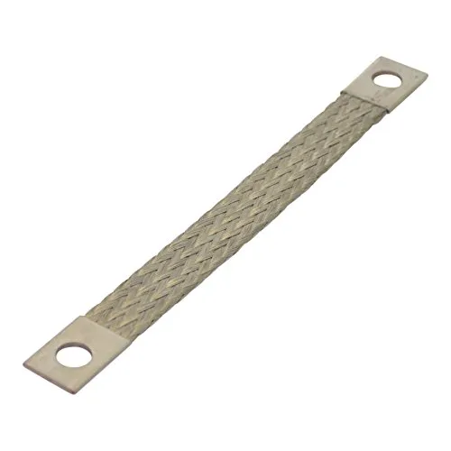 Masseband Querschnitt: 25mm² Länge: 300mm 1 Stück Erdungsband Batteriemasseband Massekabel Motor-Massebänder Kupferband Earth Braids mit gecrimpten Kontakthülsen