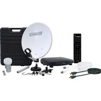 SCHWAIGER SAT 3400 HD SAT-Anlage im Koffer - Komplette SAT-Anlage im praktischen Koffer, ideal für Reisen und Outdoor-Aktivitäten, ermöglicht HD-Fernsehen überall.