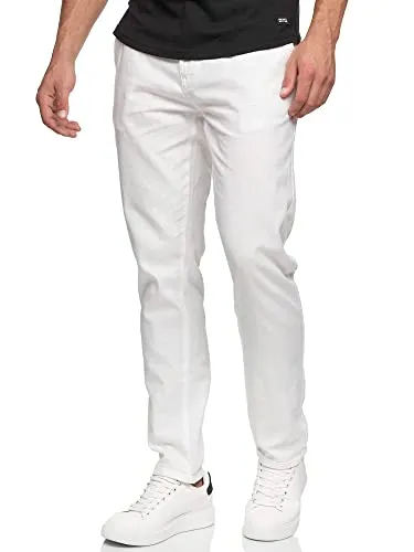 Indicode Leinenhose Haverfield - Wanderhose aus leichtem Leinenmix für kühle Sommerlooks, mit 4 praktischen Taschen und inklusive dekorativem Gürtel. Ideal für Freizeit und Abenteuer!