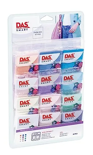 DAS Smart Ofenhärtende Modelliermasse, auf PVC-Basis, Pastell, 31 x 18, 5 x 3 cm, 1 Einheiten