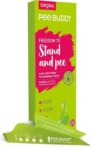 PEE BUDDY Tragbares Uriniergerät für Frauen – 20 Einwegtrichter - Praktisches, tragbares Uriniergerät für Frauen – ideal für Reisen, Camping und Outdoor-Aktivitäten. Diskret und ergonomisch für einfaches Urinieren im Stehen, ohne Kleidung abzulegen. Kompakt und leicht zu transportieren.