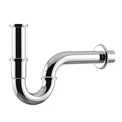 VARIOSAN Universal Röhrensiphon/Siphon für Waschbecken 12951, 1 1/4" x 32 mm, Edelstahl, verchromt