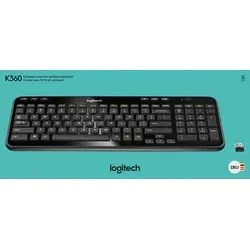 Logitech Tastatur K360 - Kompakte Wireless-Tastatur - Tastaturen: Diese kompakte Wireless-Tastatur bietet eine vertraute Tastenanordnung und flüsterleise Tasten für geräuschloses Tippen. Ideal für komfortables Arbeiten zu Hause oder im Büro.