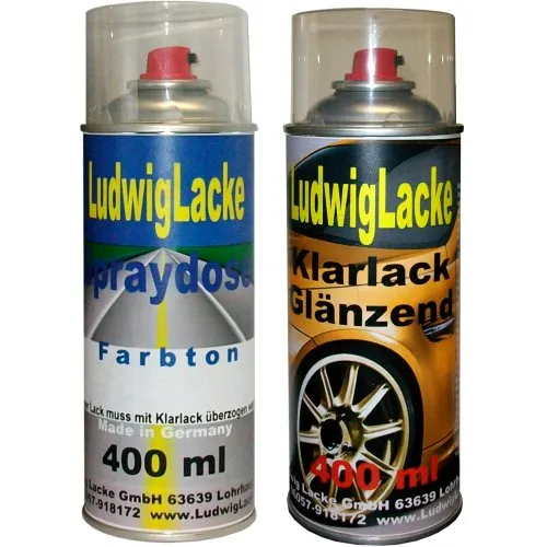 Sprayset für Mazda Sunlight Silver Farbcode: 22V Baujahr: 2000 - 2013 Metalliclack * 2 Spraydosen Ludwiglacke Lack Spray im Set - Eine Spraydose Basislack 400 ml und eine Dose Klarlack glänzend 400ml. Beide Spraydosen enthalten 1K Autolack.