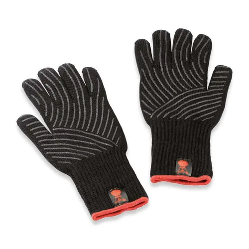 Weber Grillhandschuhe L/XL (6670) - Hitzebeständig durch Kevlar - Grill-Werkzeuge: Premium Grillhandschuhe, die Temperaturen bis 260 °C standhalten, mit Silikongriff für sicheren Halt und Komfort beim Grillen.