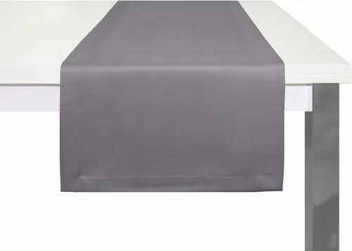 Wirth Tischläufer "WirthNatur" grau, 40cm x 150cm - Eleganter Tischläufer in grau, passend zu den Einzelschals aus der "WirthNatur" Kollektion. Hergestellt aus 100% Baumwolle, bietet er eine hochwertige Optik und eine pflegeleichte Handhabung.