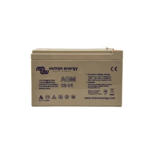 Victron Energy AGM 14Ah 12-Volt Deep Cycle Batterie - Deep-Cycle-Batterie mit extrem niedrigen Innenwiderstand, ideal für hohe Entladeströme. Wartungsfrei und bietet außergewöhnliche Tiefentladungserholung für langanhaltende Leistung.