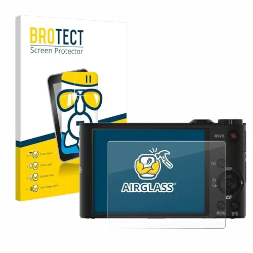 BROTECT Schutzglas für Sony Cyber-Shot DSC-WX300 / WX350 Schutzfolie Panzer Folie Glas [Extrem Kratzfest 9H, Anti-Fingerprint, Ultra-Transparent]