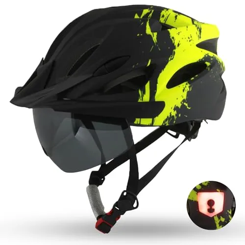 Fahrradhelm H085 Urban mit LED-Rücklicht & Sonnenbrille – Ultraleichter City Helm - Der H085 Fahrradhelm ist Ihr idealer Begleiter für Stadtfahrten und Offroad-Abenteuer. Mit einem Gewicht von nur 245g und einem wasserdichten LED-Rücklicht für optimale Sichtbarkeit bietet er Sicherheit und Komfort für jeden Einsatz.