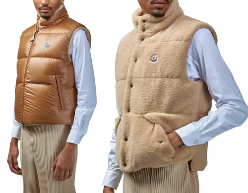 MONCLER Wendbare Daunenweste Jacke Wendejacke Daunenjacke Gilet Vest Bnwt XL