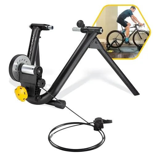 Saris Heimtrainer Heimtrainer-3204103035 Schwarz - Rollentrainer für virtuelles Training, ausgestattet mit Geschwindigkeitssensor und verstellbarem Lenker-Schalthebel für maximalen Komfort.