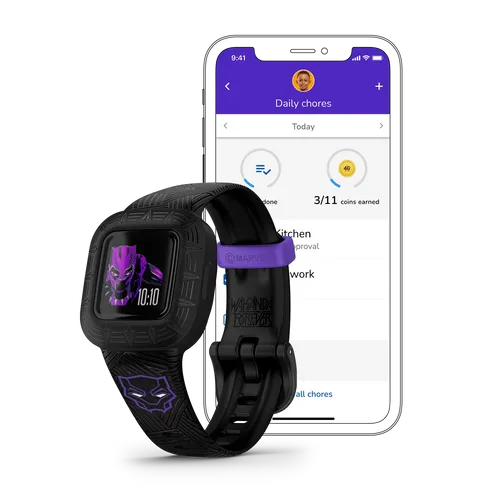 Garmin vívofit jr. 3, Marvel Black Panther Special Edition Aktivitätstracker für Kinder