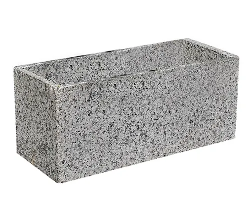 Dehner Granit-Pflanztrog, rechteckig, grau - Garten-Zubehör: Robuster Granit-Pflanztrog mit elegantem Design, ideal für jede Jahreszeit und wetterbeständig, perfekt für Balkon oder Terrasse.