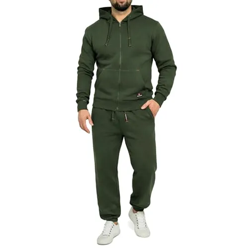 Höhenhorn Cozalp Herren Jogging Anzug Grün Gr. L - Streatwear Trainingsanzüge für Herren, aus atmungsaktiver Baumwolle für optimalen Tragekomfort und Vielseitigkeit – perfekt für Sport und gemütliche Abende zu Hause.