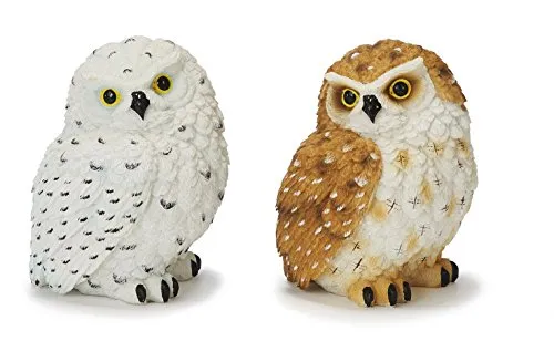 ES Deko Eulen 2erSet ca. 11 cm, Dekoration, Figur Figuren, Tiere Eule Vogel