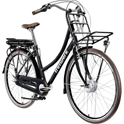 Tretwerk Sophia E-Bike 28 Zoll Pedelec - E-Bike mit tiefem Einstieg und 522 Wh Akku, ideal für Stadtfahrten. Ergonomischer Lenkergriff und Bluetooth-App für optimalen Fahrkomfort.