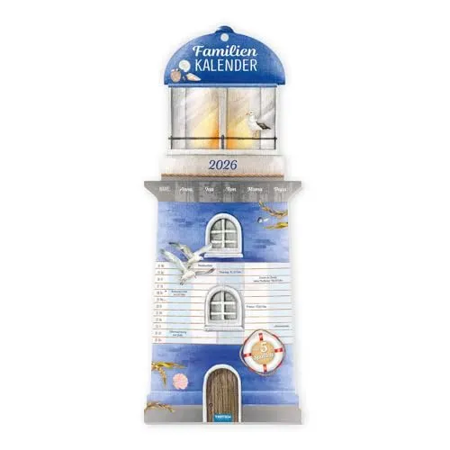 Trötsch Formkalender Familienkalender Leuchtturm 2026: Formkalender Geschenkkalender Kalender für die Küche