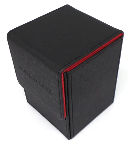 Docsmagic.de Premium Magnetic Flip Box (80) Black/Red + Deck Divider - MTG PKM Y