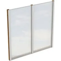 Carport-Seitenwand SKANHOLZ in Nussbaum, B:193cm H:200cm - Außenanbau mit stabiler Konstruktion aus Konstruktionsvollholz und 10 mm starken Polycarbonatplatten, ideal für freistehende Terrassenüberdachungen.