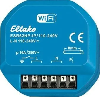Eltako Stromstoß-Schaltrelais IP ESR62NP-IP - Smartes Stromstoß-Schaltrelais, Apple Home-kompatibel, ermöglicht einfache Steuerung via Wi-Fi und bietet Over-the-Air-Updates. Ideal für moderne Smart Homes.