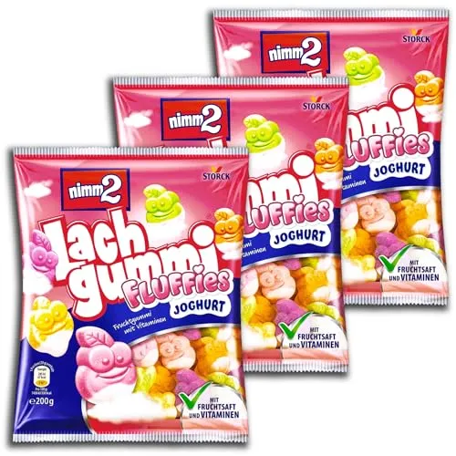 er Pack nimm2 Lachgummi Fluffies Joghurt 200g Fruchtgummi Sonderpreis haltbar bis 04/26 3
