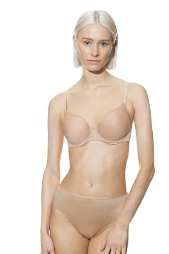 Bügel-BH MEY "JOAN" Damen, Gr. 90, Cup B, beige - Funktionsunterwäsche, eleganter Full-Cup BH aus angenehmem Single Jersey mit verstellbaren Zierträgern für perfekten Halt und Tragekomfort.