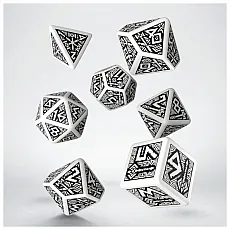 Q-Workshop Dwarven Würfel-Set - weiss/schwarz - 7 Stück 257532