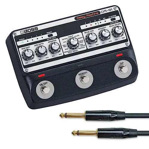 Boss DM-101 Delay Machine Analoges Effektgerät Pedal für Gitarre + keepdrum Klinkenkabel