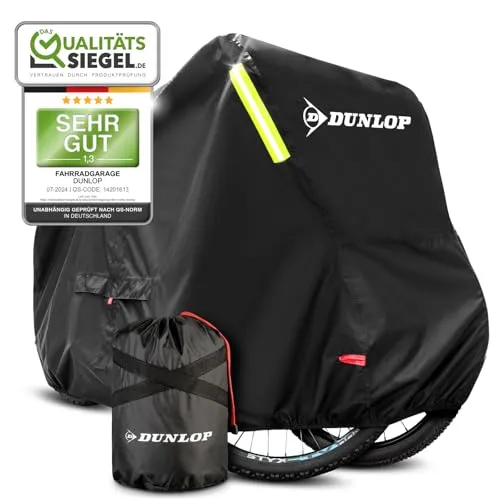 Dunlop Fahrradschutzhülle L - Premium Fahrradabdeckung - Fahrradkoffer & Fahrradtransporttaschen, schützt 2 Fahrräder vor Rost und Witterung, inklusive praktischem Transportbeutel.