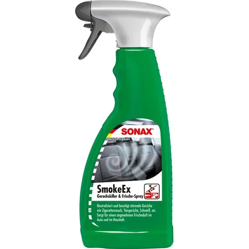 SONAX SmokeEx Geruchskiller & Frische-Spray 500 ml - Autopflege & Wartung: Entfernt zuverlässig unangenehme Gerüche aus Textilien und sorgt für langanhaltende Frische mit pflanzlichen Inhaltsstoffen.