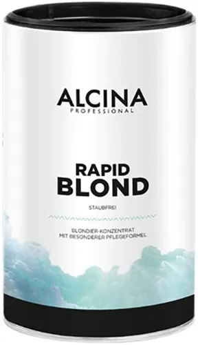 ALCINA Rapid Blond Blondierung, staubfrei 500 g - Die ALCINA Rapid Blond Blondierung sorgt für eine zuverlässige Haaraufhellung bis zu 6 Tönen. Ihre cremige Konsistenz ermöglicht ein einfaches und gleichmäßiges Auftragen. Ideal für alle Haartypen und staubfrei!