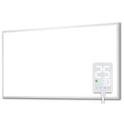 Heidenfeld Infrarotheizung HF-HP100-3 - 800 Watt für bis zu 25 m² - Elektroheizungen mit intelligenter Temperatursteuerung und Fenster-Offen-Erkennung für effizientes Heizen. Schlichtes Design in Weiß, ideal für jede Raumgestaltung.