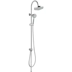 Schütte Brausegarnitur Niagara Rain, Höhe 112 cm, 5 Strahlart(en), Überkopfbrausset Duschsäule Brauseset, Regendusche ohne Armatur silberfarben