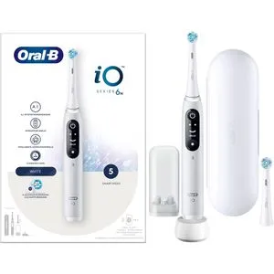 Oral-B iO Series 6N White - Elektrische Zahnbürste mit Reiseetui, 15% Rabatt auf Zubehör während der Garantiezeit