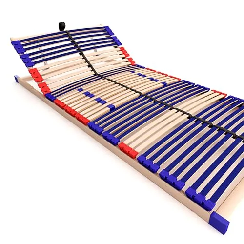 VARIO SLEEP BEST 42 - Verstellbarer Lattenrost aus 100% Buche - Lattenrost der Kategorie Lattenroste mit 7-Zonen-System und Schulterfräsung, bis 220 kg belastbar, gefertigt aus langlebigem Buchenholz – für optimalen Schlafkomfort.