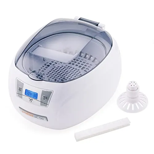 PROMED Ultraschallreinigungsgerät UC-50 - 550ml Ultraschallreiniger für Schmuck, Uhren und Brillen, 5-Stufen-Timing und leises Design für effiziente Reinigung