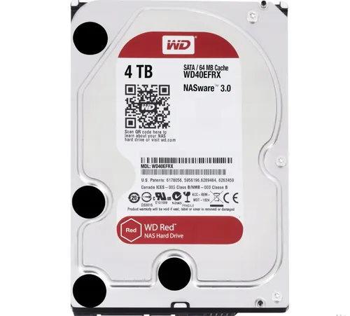 WESTERN DIGITAL RED 4TB HDD für NAS - 4TB SATA III Festplatte mit 5400 U/min, ideal für NAS-Systeme und optimale Datenverfügbarkeit in einem kompakten 3,5 Zoll Format.