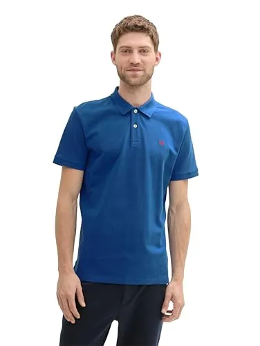 TOM TAILOR Herren Basic Piqué Poloshirt, 11132 - Advanced Blue, M