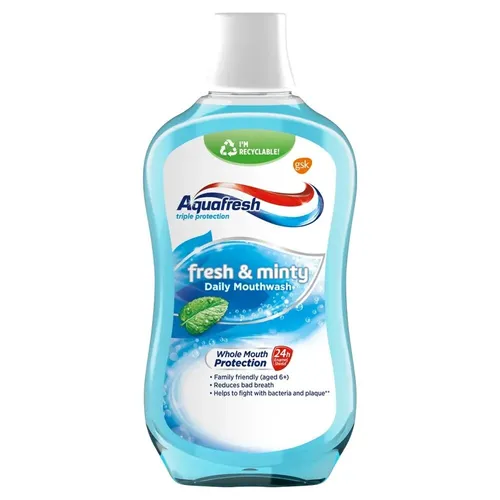 Fresh & Minty płyn do płukania jamy ustnej 500ml Aquafresh 5054563170439