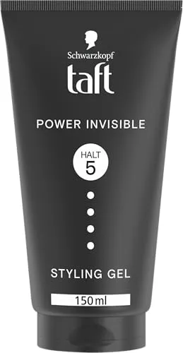 Schwarzkopf TAFT Gel Power Invisible Styling (150 ml) - Hochwertiges Haargel für starken Halt ohne Verkleben. Die transparente Formel ist sanft zu Haar und Kopfhaut und lässt sich leicht auswaschen. Ideal für kreatives Haarstyling mit geprüfter Qualität.