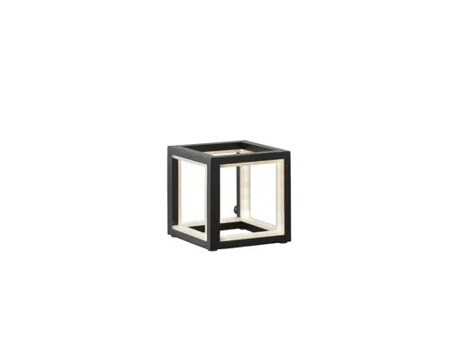 Sompex DELUX Tischleuchte 30x30x30 cm schwarz - Moderne Tischleuchte aus Aluminium mit innovativer LED-Beleuchtung, die eine warme Lichtatmosphäre schafft. Ideal für Zuhause oder Büro, verleiht jedem Raum eine stilvolle Note.