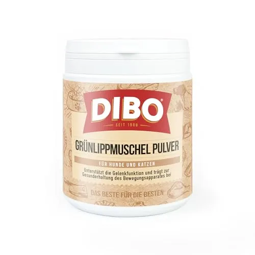 DIBO Grünlipp - Muschelpulver, 400g-Dose, 100% Naturprodukt für die Gelenke von Hunden und Katzen
