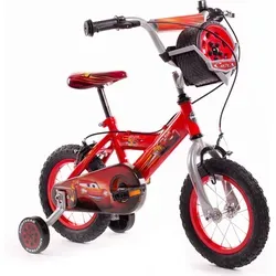 Huffy Kinderfahrrad 12 Zoll (Cars, rot) - Kinderfahrzeug mit 12 Zoll Rädern, stylish im Cars-Design für kleine Fans, robustes Stahlrahmen und ideal für erste Fahrversuche.