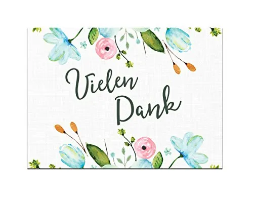 Dankeskarten "Vielen Dank" Weiße Hochzeit, Danksagungskarten Hochzeit 50