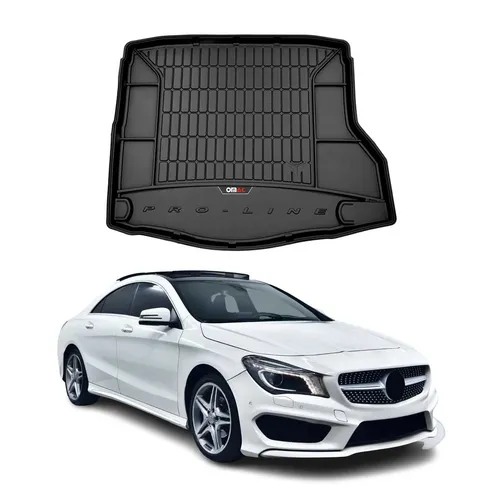 OMAC Kofferraummatte für Mercedes CLA C117 2013-2019 - Premium TPE-Automat mit Anti-Rutsch-Technologie, wasserdicht und geruchlos, bietet perfekten Allwetterschutz und hohen Kantenschutz für Ihr Fahrzeug.