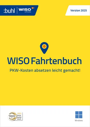 Buhl Data WISO Fahrtenbuch 2025 | Download & Produktschlüssel - Fahrtenbuch-Software für Unternehmer, Selbstständige und Arbeitnehmer, bequem als Download mit Produktschlüssel per E-Mail.