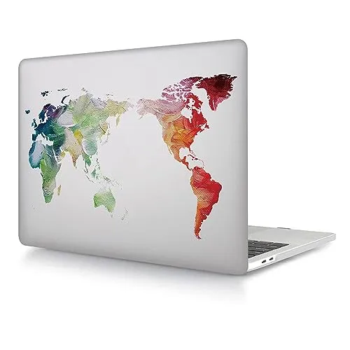 Hülle Kompatibel mit Neues MacBook Pro 15 Zoll 2019 2018 2017 2016 Freisetzung A1990 A1707 mit Touch Bar and Touch ID, Plastik Schützend Hartschale Snap Case für MacBook Pro 15 Zoll, Karte