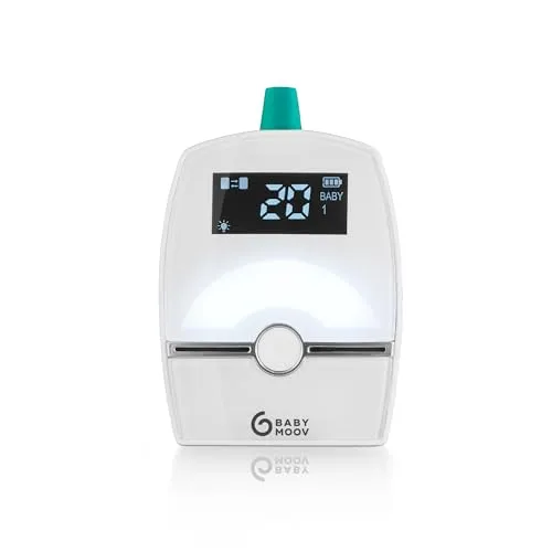 Babymoov Zusatzsender für Babyphone Premium Care - Audio-Babyfone für die Überwachung von Zwillingen, mit niedriger Strahlung und hoher Reichweite (1.400 m), inklusive nützlicher Zusatzfunktionen wie Nachtlicht und Temperaturanzeige.