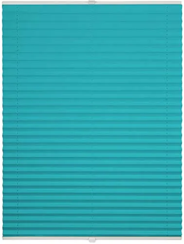 ondeco Plissee ohne Bohren mit Klemmträger, Sonnenschutz für Fenster innen, Jalousien Fenster ohne Bohren Blickdicht, Faltrollo Sichtschutz für Tür Fensterrahmen, Rollo Türkis 40x130 cm