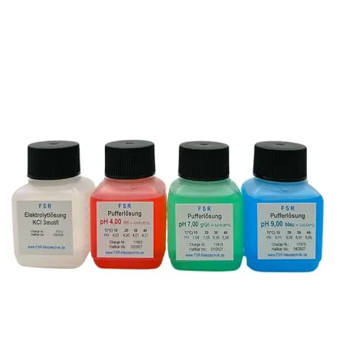 FSRTOP pH Kalibrierlösung Set 4, 7, 9 KCL 3mol/l Je 50 ml Kalibrierflüssigkeit Pufferlösung Eichlösung Messgerät Tester Set 200 ml